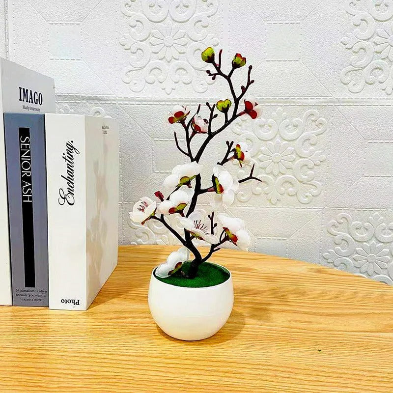Artificial Plum Blossom Flower Pot