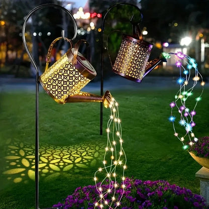 Metal Lantern Solar Watering Can